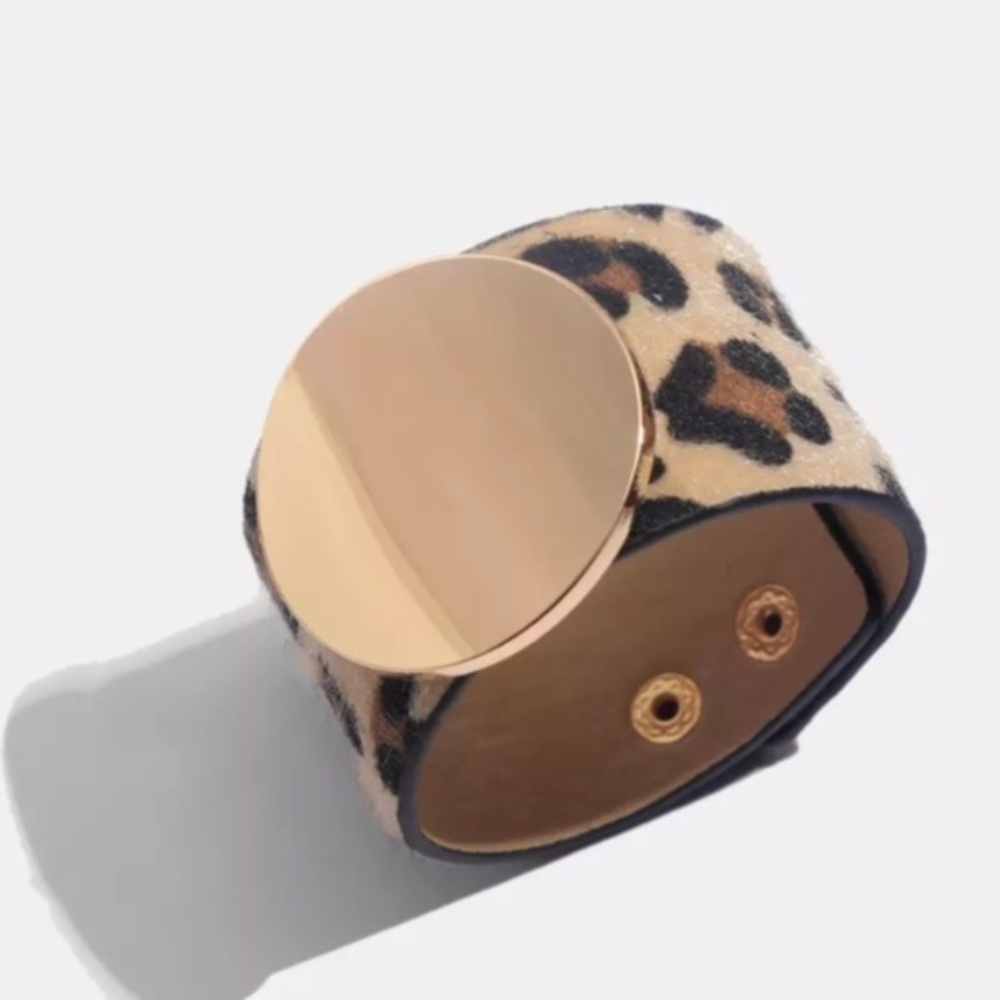 Leopard Print Bracelet - Tan